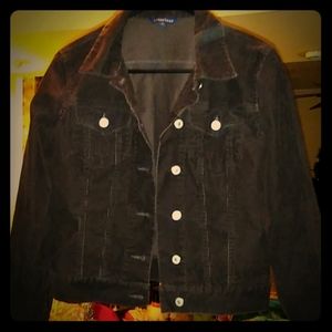 Lands end brown velvet jacket in great shape&clean
